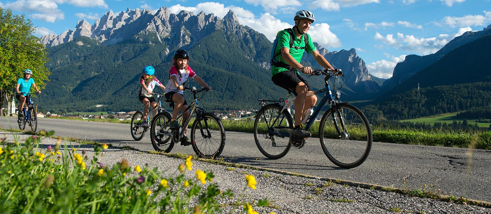 gita san candido lienz in bicicletta